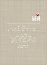 SWEET LINEN Menu