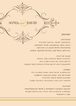 French Vintage Menu