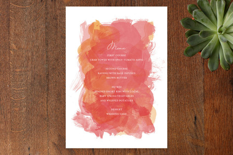 Aquarelle Menu