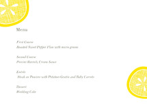 Lemon Drop Menu