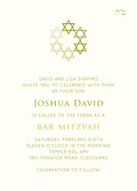 David's Stars Mitzvah Invitations