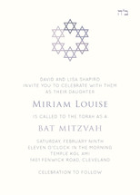 David's Stars Mitzvah Invitations