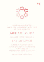 David's Stars Mitzvah Invitations