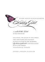 Fly, Butterfly Mitzvah Invitations
