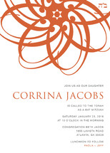 Orange Blossom Mitzvah Invitations