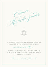 Blue Ribbon Mitzvah Invitations