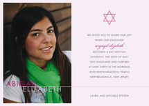 Simple Star Mitzvah Invitations
