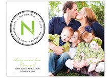 Monogram Stamp Moving Announcements