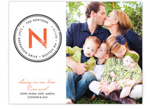 Monogram Stamp Moving Announcements