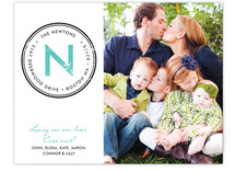 Monogram Stamp Moving Announcements