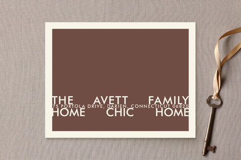 Chic Chocolate Moving Announcements