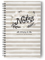 Grey Stripe Notes Journals