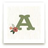 Woodsy Monogram Art Prints