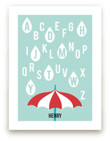 Alphabet Showers Art Prints