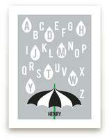 Alphabet Showers Art Prints