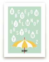 Alphabet Showers Art Prints