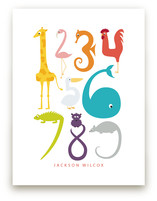 Numbered Animals Art Prints