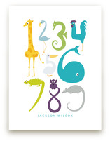Numbered Animals Art Prints