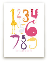 Numbered Animals Art Prints