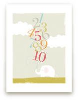 Numbers Elephant Art Prints