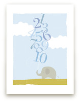 Numbers Elephant Art Prints
