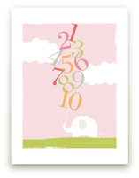 Numbers Elephant Art Prints