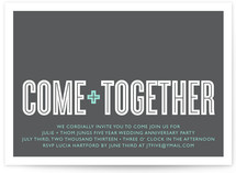 Come Together Anniversary Party Invitations Cards