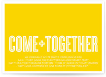 Come Together Anniversary Party Invitations Cards
