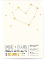 Stargazing Anniversary Party Invitations Cards