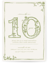 Sweet Sketch Anniversary Party Invitations Cards