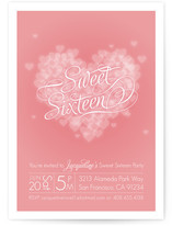Pink Heart Party Invitations