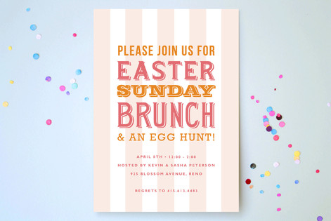 Easter Playbill Party Invitations