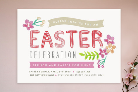 Painted Easter Party Invitations