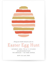 Striped Egg Party Invitations