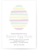 Striped Egg Party Invitations