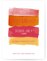 Watercolor Strokes Party Invitations