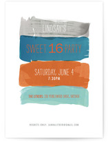 Watercolor Strokes Party Invitations