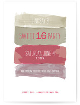 Watercolor Strokes Party Invitations
