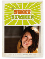 Seventies Sweet Sixteen Party Invitations