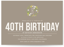 Wooded Blooms Party Invitations