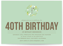 Wooded Blooms Party Invitations