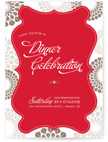 Patterned Floral Kraft Party Invitations