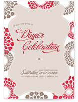 Patterned Floral Kraft Party Invitations