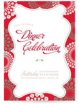 Patterned Floral Kraft Party Invitations