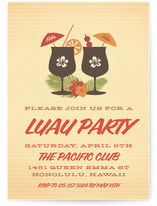 Tiki Luau Party Invitations