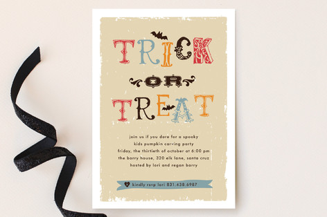 Trick or Treat Party Invitations