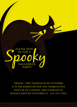 Black Cat Party Invitations