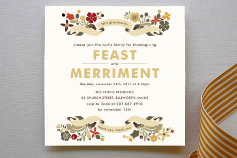 Banner and Branches Party Invitations