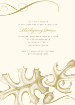 Autumnal Leaf Party Invitations