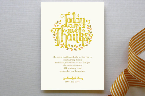We Give Thanks Party Invitations